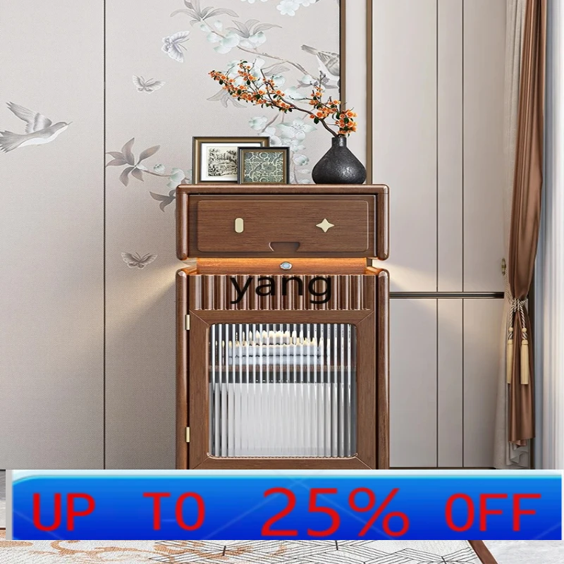 

LH simple modern sweeping robot cabinet living room walnut small apartment storage
