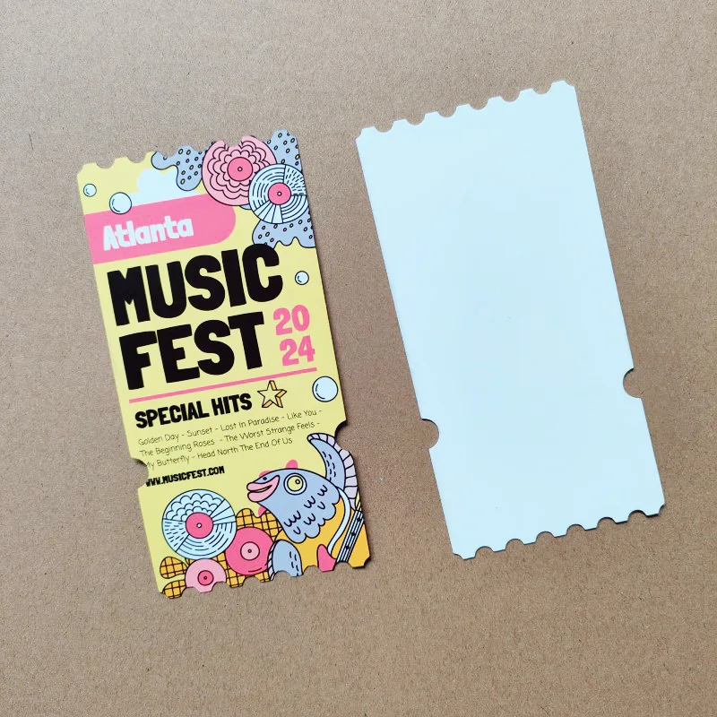 Blank Sublimation Invitation Letter PET Party Ticket Concert Ticket For Sublimation INk Transfer Printing Heat Press DIY Print