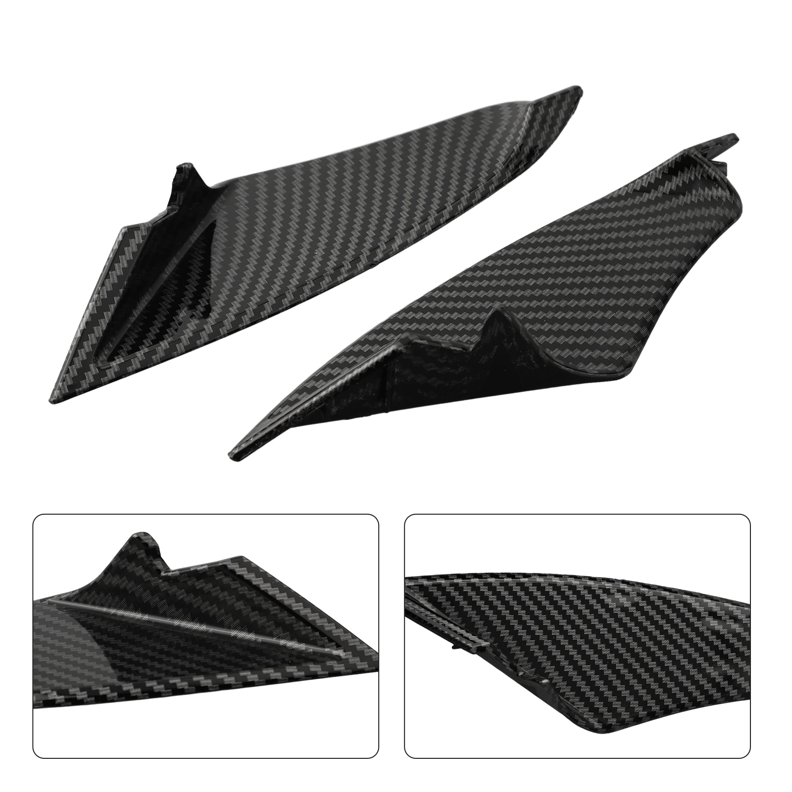 Frame Cover Fairing Trim 2 Pc 2pcs 2x Accessories Carbon Fiber Black Intake Vent Fairing Nose Airduct Practical