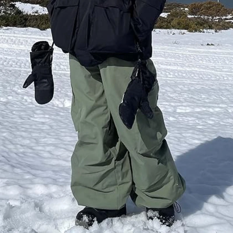 New Adult Super Baggy Snowboard Pants Men Waterproof Windproof Sports Clothes Insulated Loose Fit Ski Trousers for Cold Weather