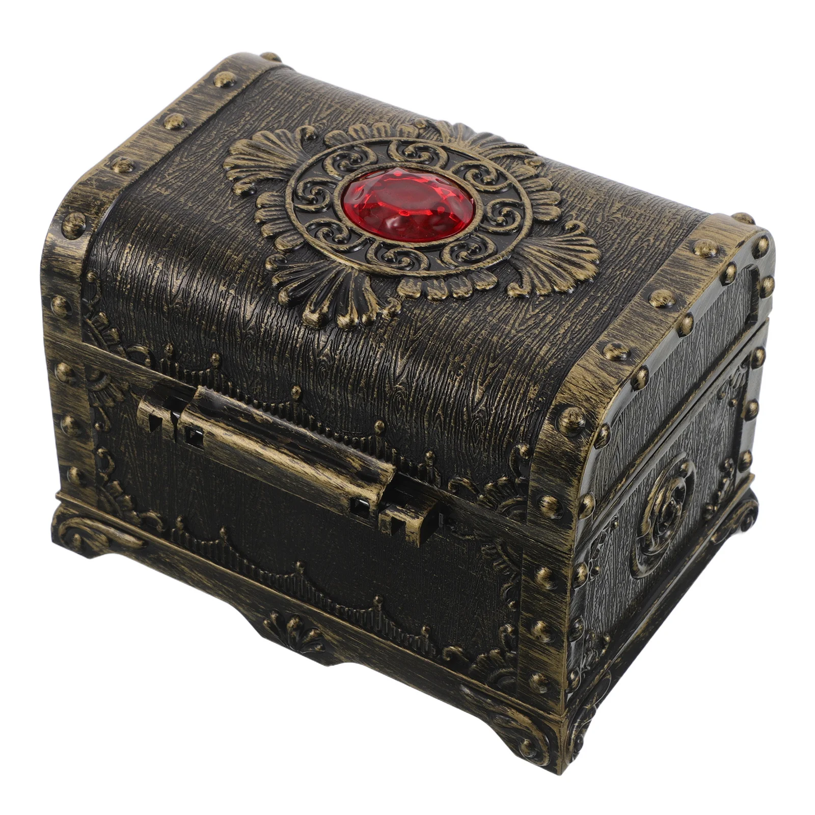 

Decorative Retro Treasure Chest Vintage Storage Box Craft Gift Container Useful Home Office Retro Treasure
