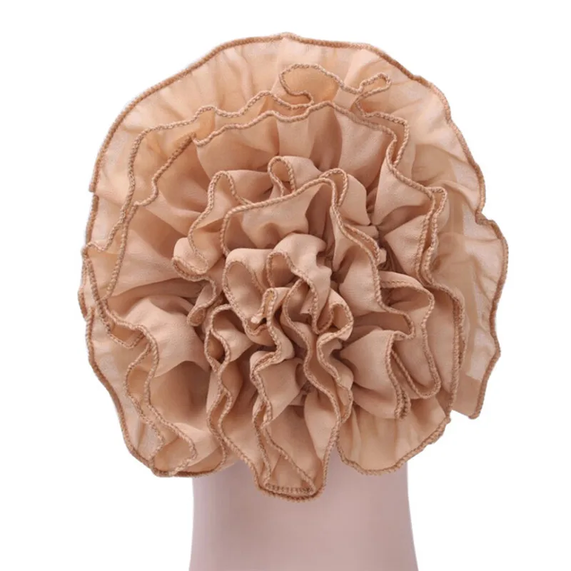 1PC Women Floral Lace Turban Hat India Cap Muslim Hats Hairnet Chemo Cap Flower Bonnet Beanie