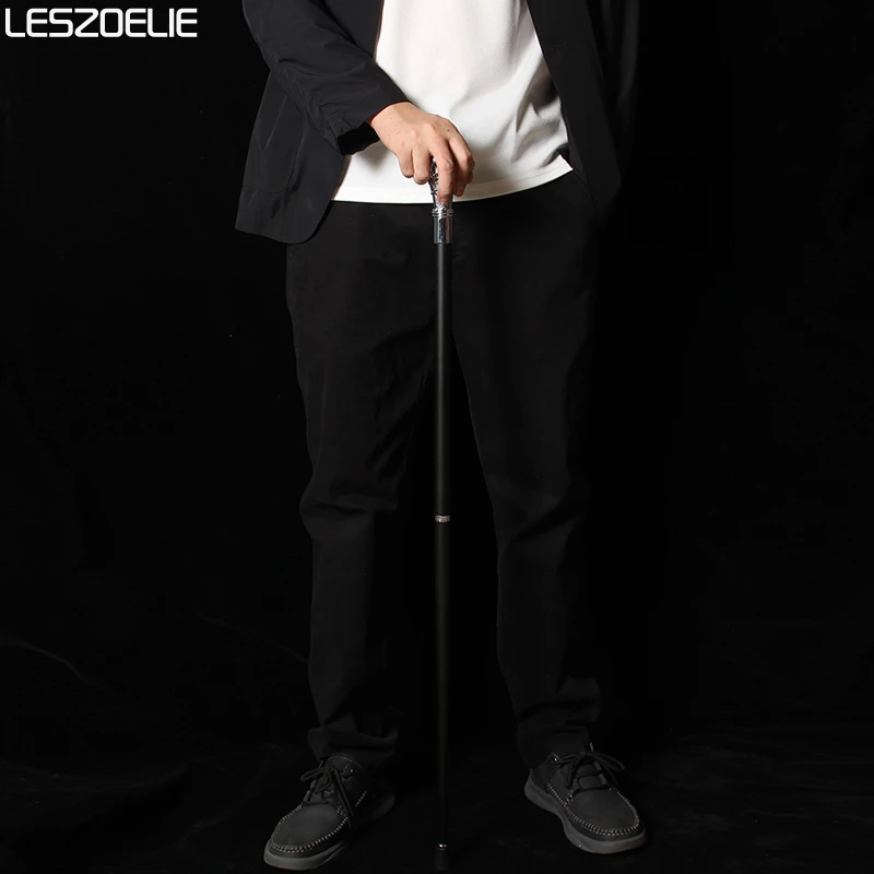 Tongkat Jalan Bola Berongga Perak Mengkilap dengan Berlian Imitasi Biru Kerajaan untuk Pria dan Wanita, Tongkat Jalan Modis untuk Pesta