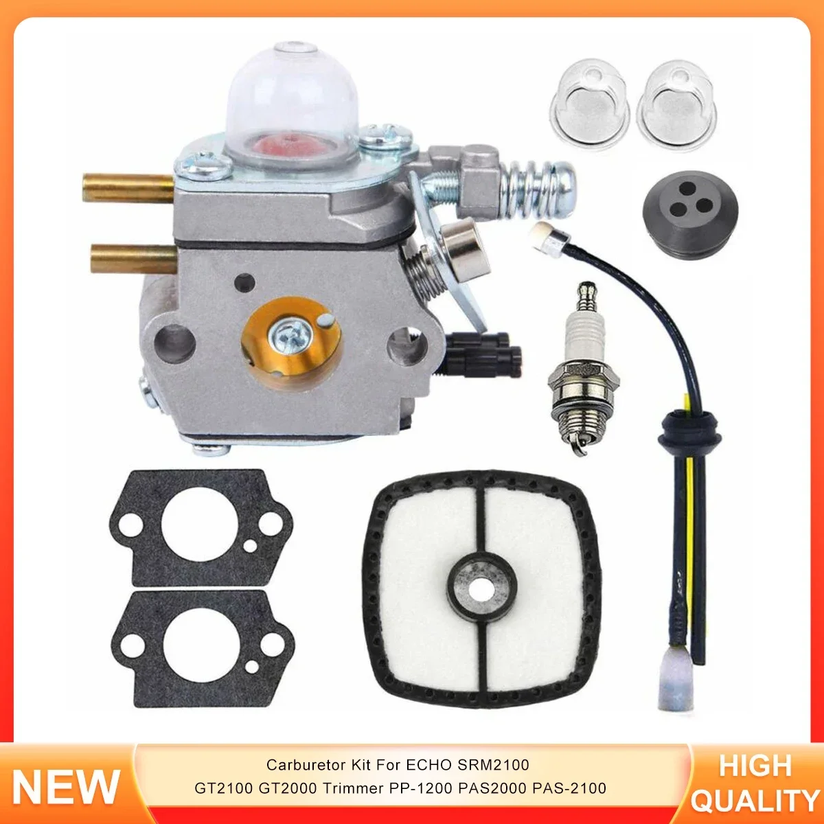 

Carburetor Kit For ECHO SRM2100 GT2100 GT2000 Trimmer PP-1200 PAS2000 PAS-2100