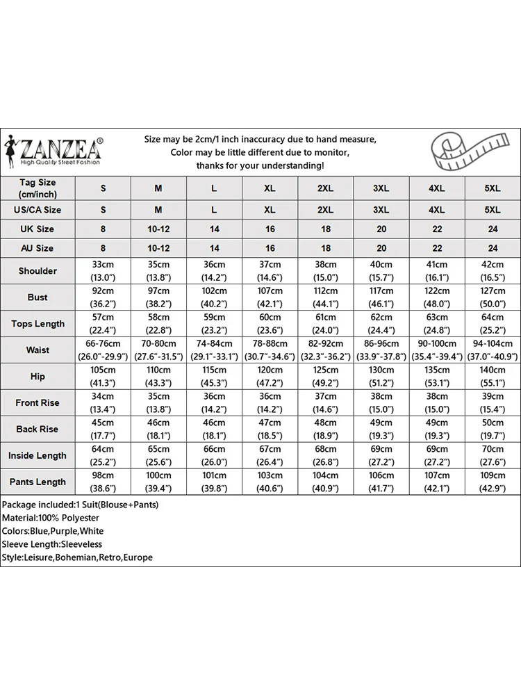 ZANZEA 2025 Summer Floral Tracksuits Women Pant Sets 2pcs Work Outfits Elegant V Neck Sleeveless Embroidery Blouse Trousers Suit