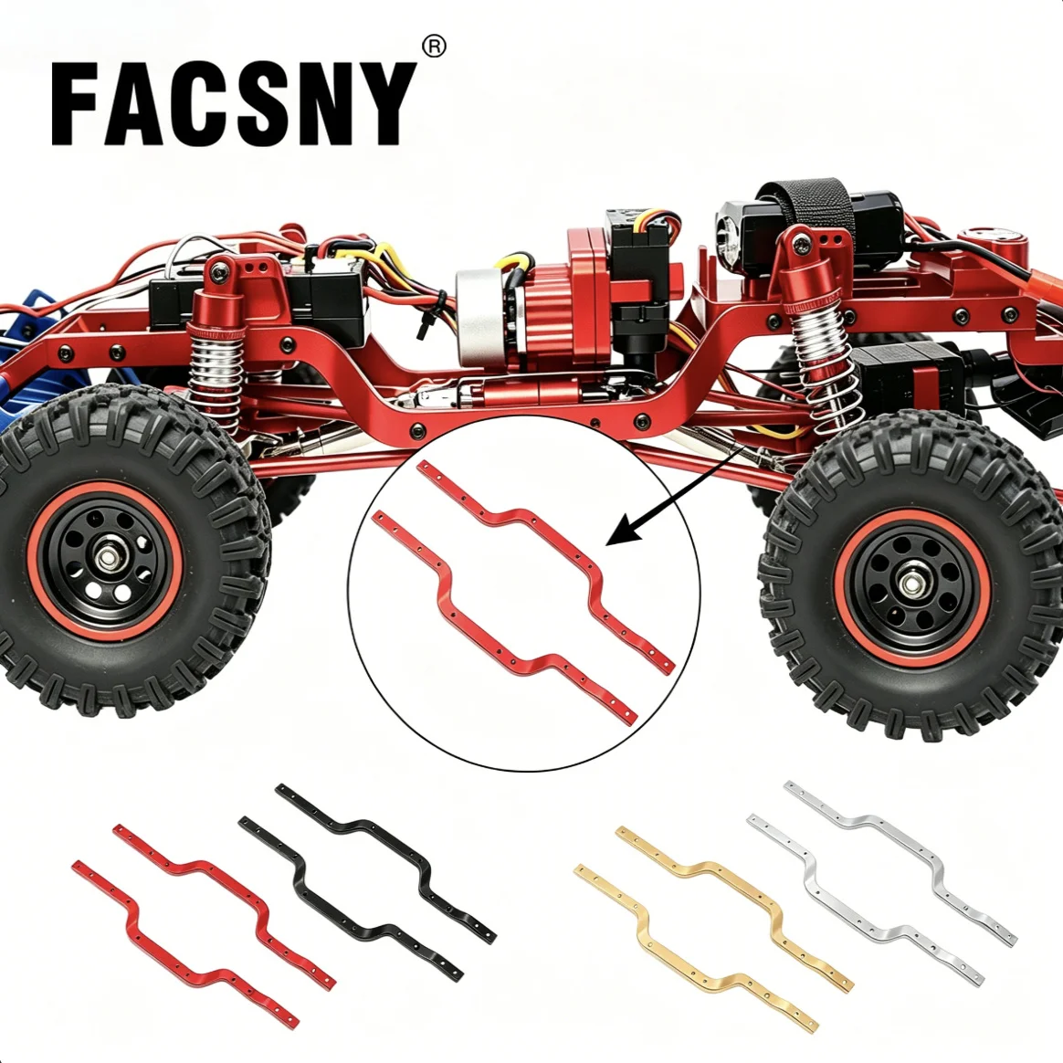 2Pcs Aluminum Girder Side Frame Chassis Rails Beam for Hyper GO MJX 1/18 H18P RC Car Metal Upgrade OP Accessories
