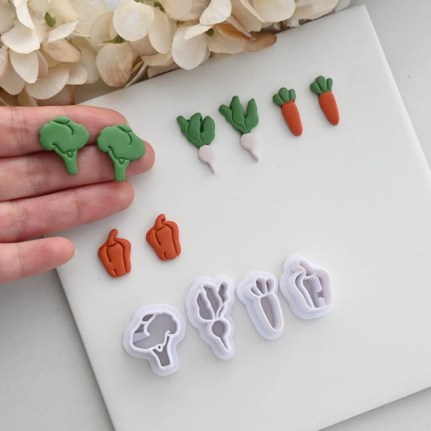 

Vegetable Series / Broccoli / Carrot Polymer Clay Cutter Clay Tool Diy Earring Pendant Jewelry Molding Cutting Mold