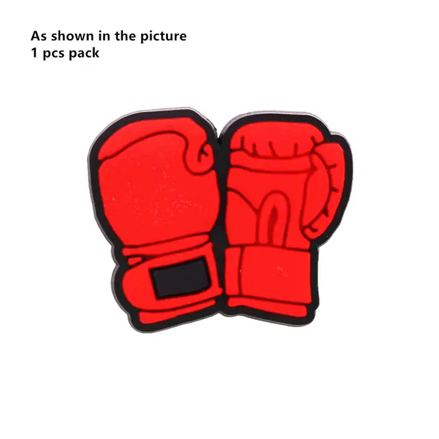 Broches De Boxe Pour Vêtements - Lot De 2, Forme Mitaines, Métal, Rouge - Accessoire Déco Masculin