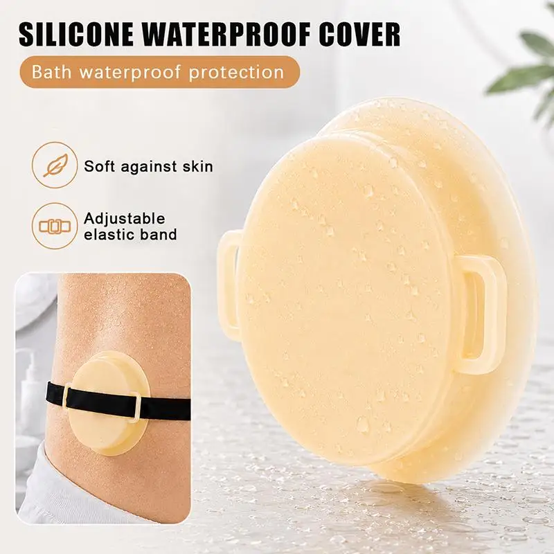 1 Stück Silikon Wasserdichter Verstellbarer Dehnbarer Versiegelter Stoma-Gürtel-Überzug Stoma-Badabdeckung DIY-Zubehör – Detail 1