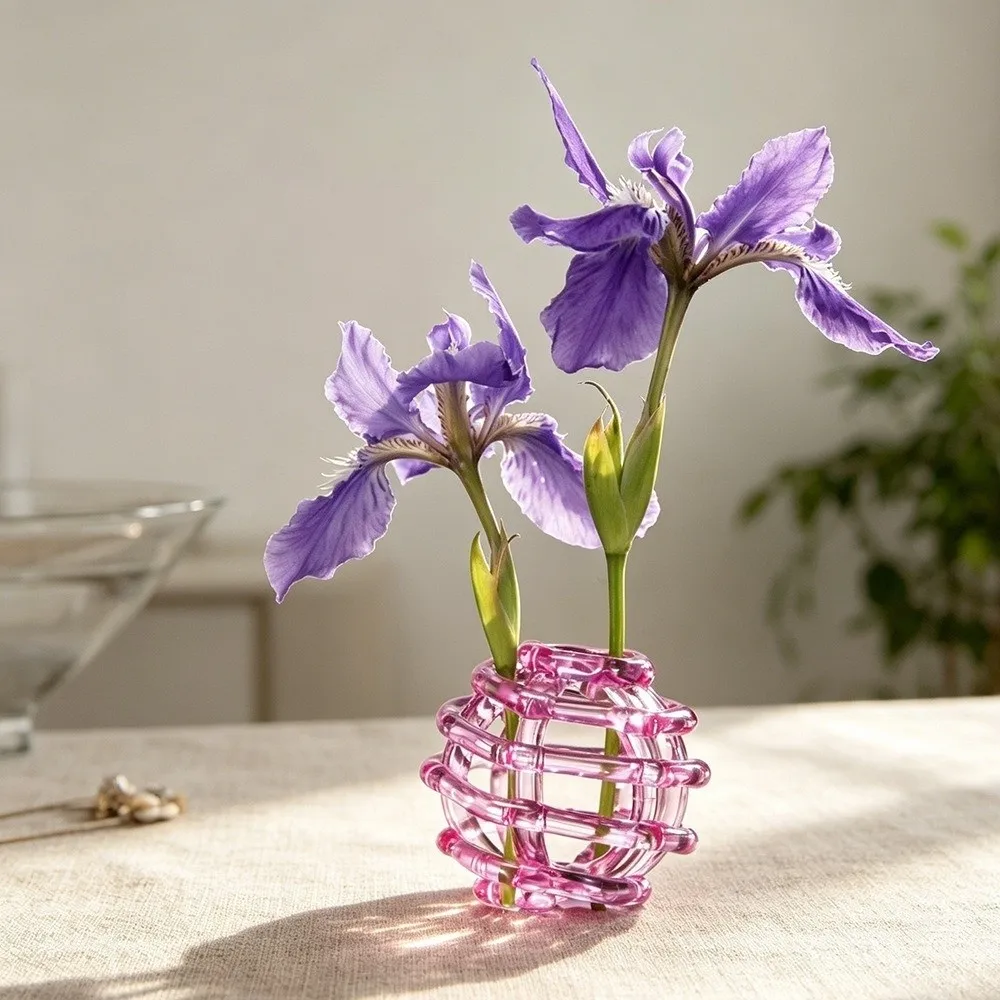Minimalist Transparent Glass Ball Vase Zen-Inspired Design Home Decor Desktop Decoration Vase Bees Shaped Flower Vase Home