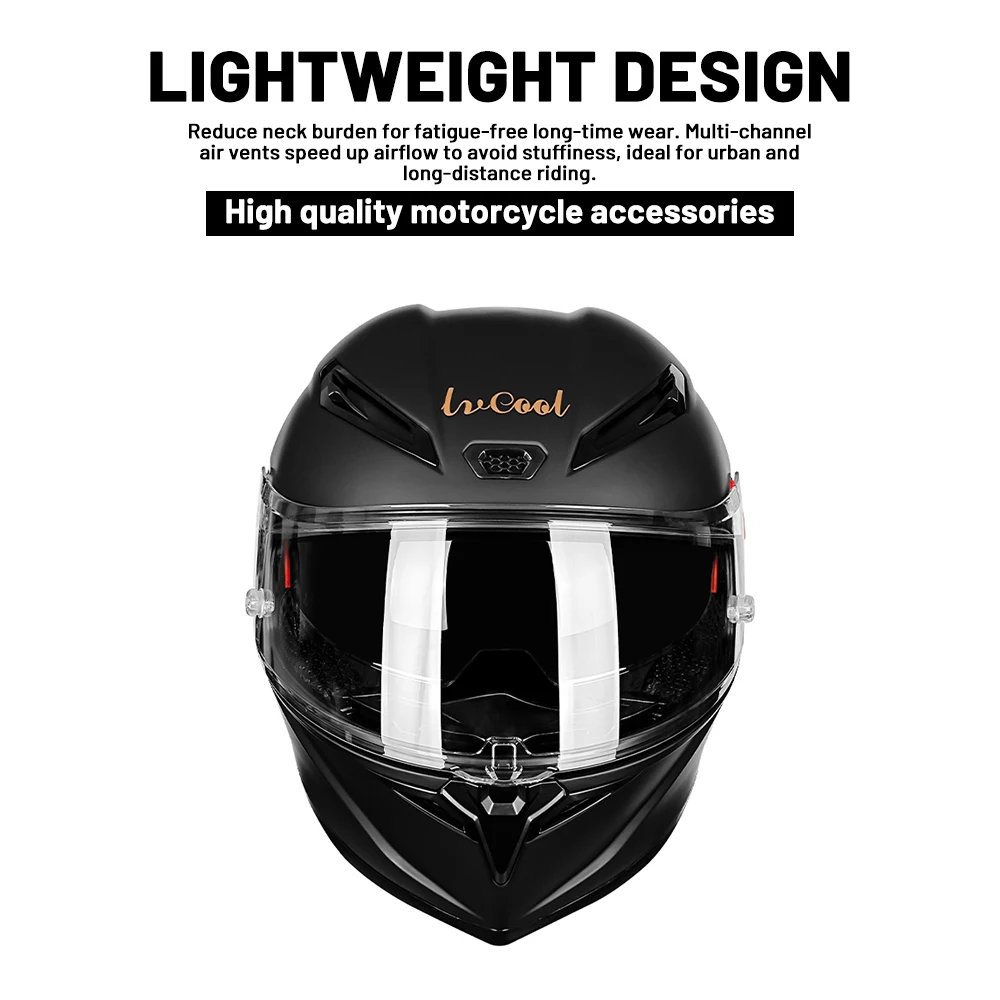 Motorcycle Full Face Helmet DOT Enduro Racing All Season Anti-Fog Protection Casco for Adult Men Women Road Moto Riding