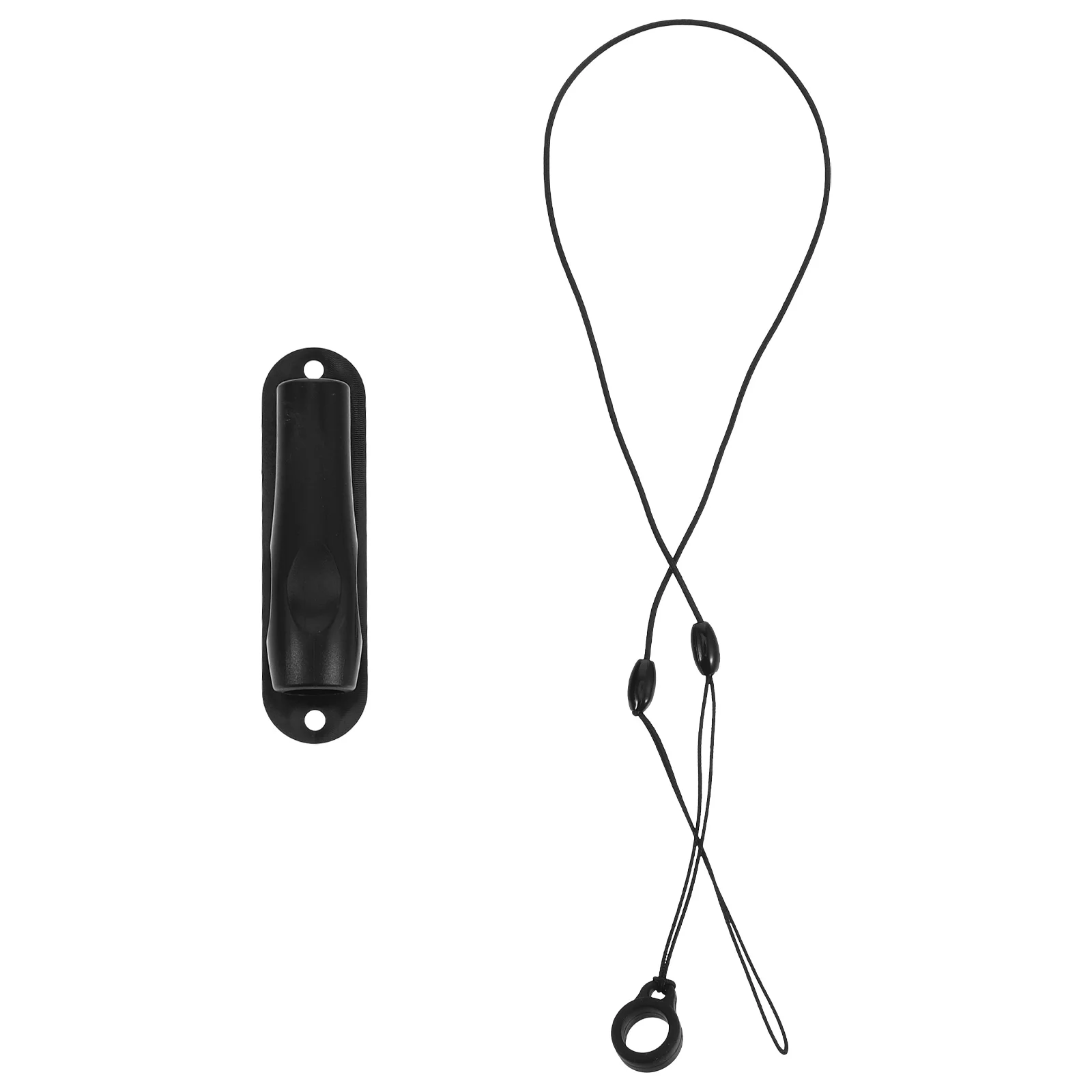 

2pcs Elastic Pen Lanyard Black AntiLost Nylon Silicone Retractable Holder for Badge Reel Telephone Stylus Keeper