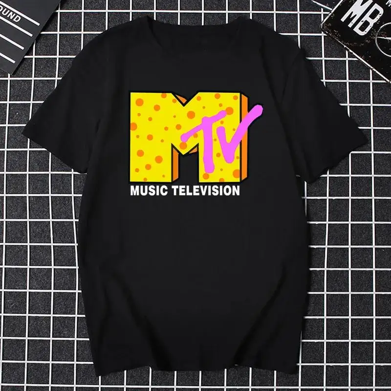 Mtv Music Television Graphic Tshirt Women Funny Men Clothing Fashion Hip Hop Tv T Shirt Plus Size 100%Cotton Unisex Tshirt