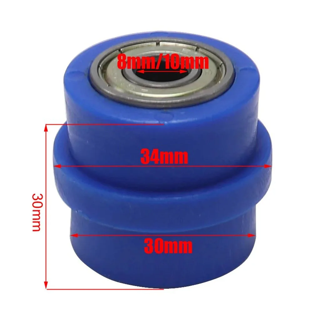 2pcs Motorcycle Chain Tensioner 8mm 10mm Motocross Wheel Guide Drive Roller Pulley ATV Moto Accessories Enduro Dirt Pitbike