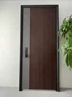 Modern Fashion Designed Security Door Good Lighting Aluminum Alloy Side Opening Windows Entrance Doors Durable Hinged Doors 5