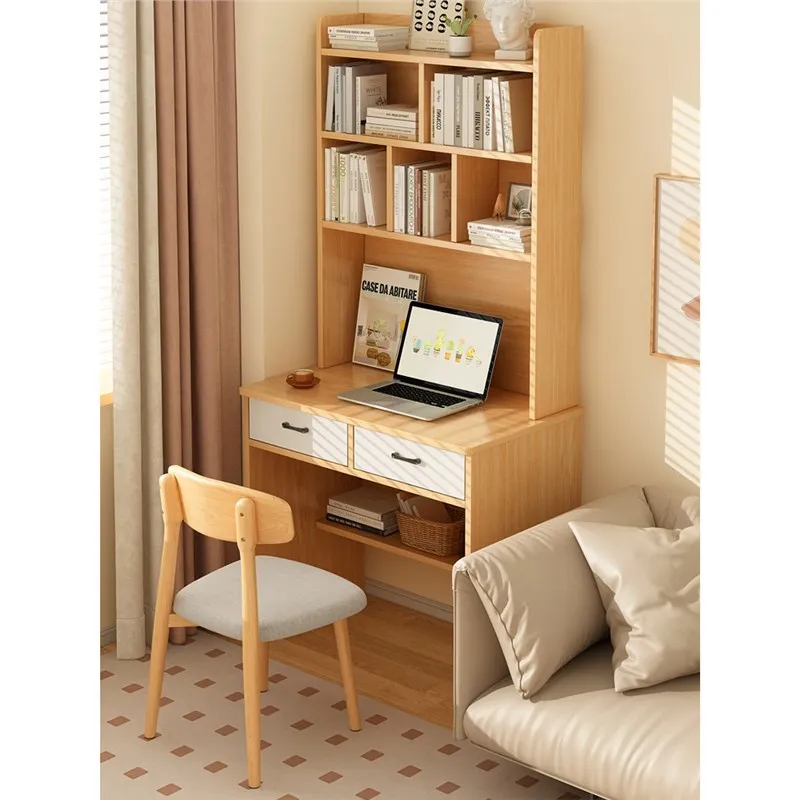 

Desk bookshelf integrated table simple computer desk simple desk home study table small apartment bedroom narrow table