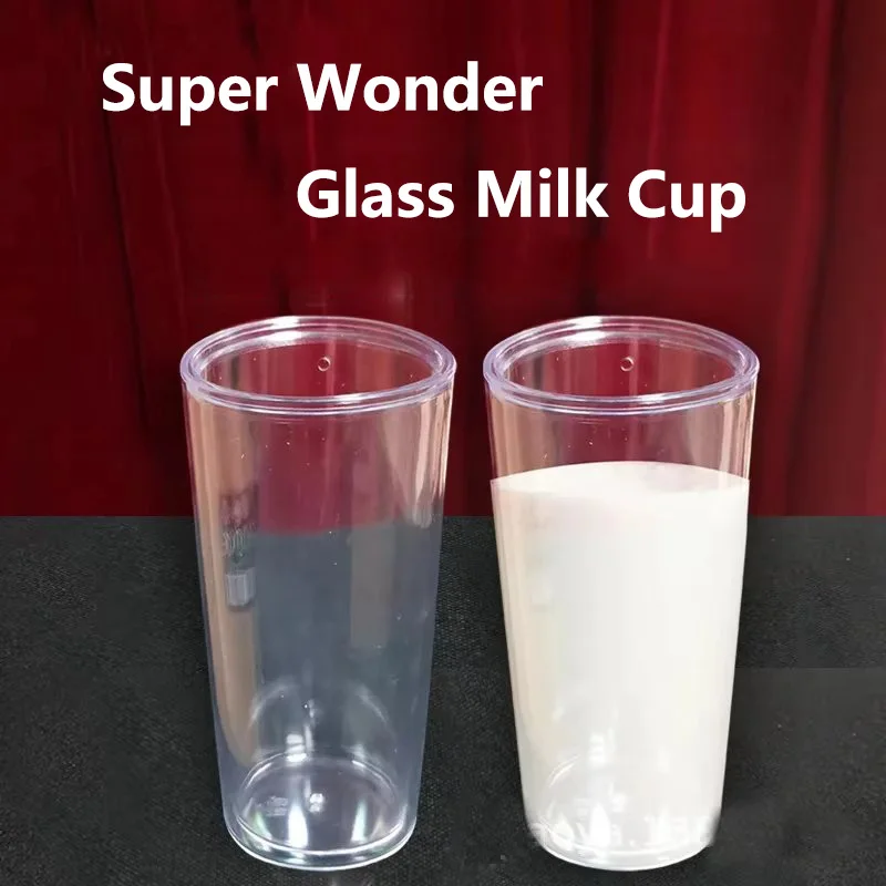 Super Wonder Glass Milk Cup Magic Tricks Diminishing Milk Liquid Vanishes Magia Close-up Stage Illusions Gimmicks Mentalism Prop