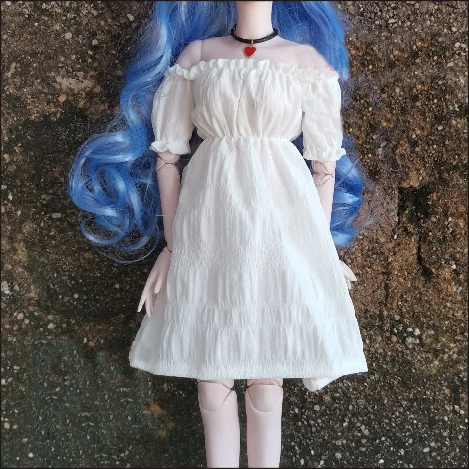 30/45/60cm Doll's Clothes for 1/3 1/4 1/6 Bjd Doll White/black/red Dress Diy Girl Toys Birthday Gift Dress Up Doll Accessories