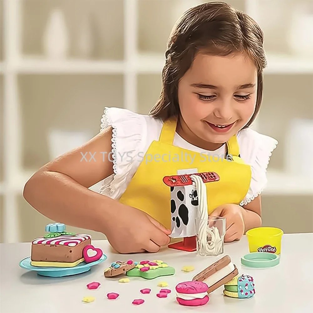 Hasbro Play-Doh Play Doh Kitchen Creations Milk and Cookies Playset Play House Preschool Toy Children's Holiday Birthday Gifts