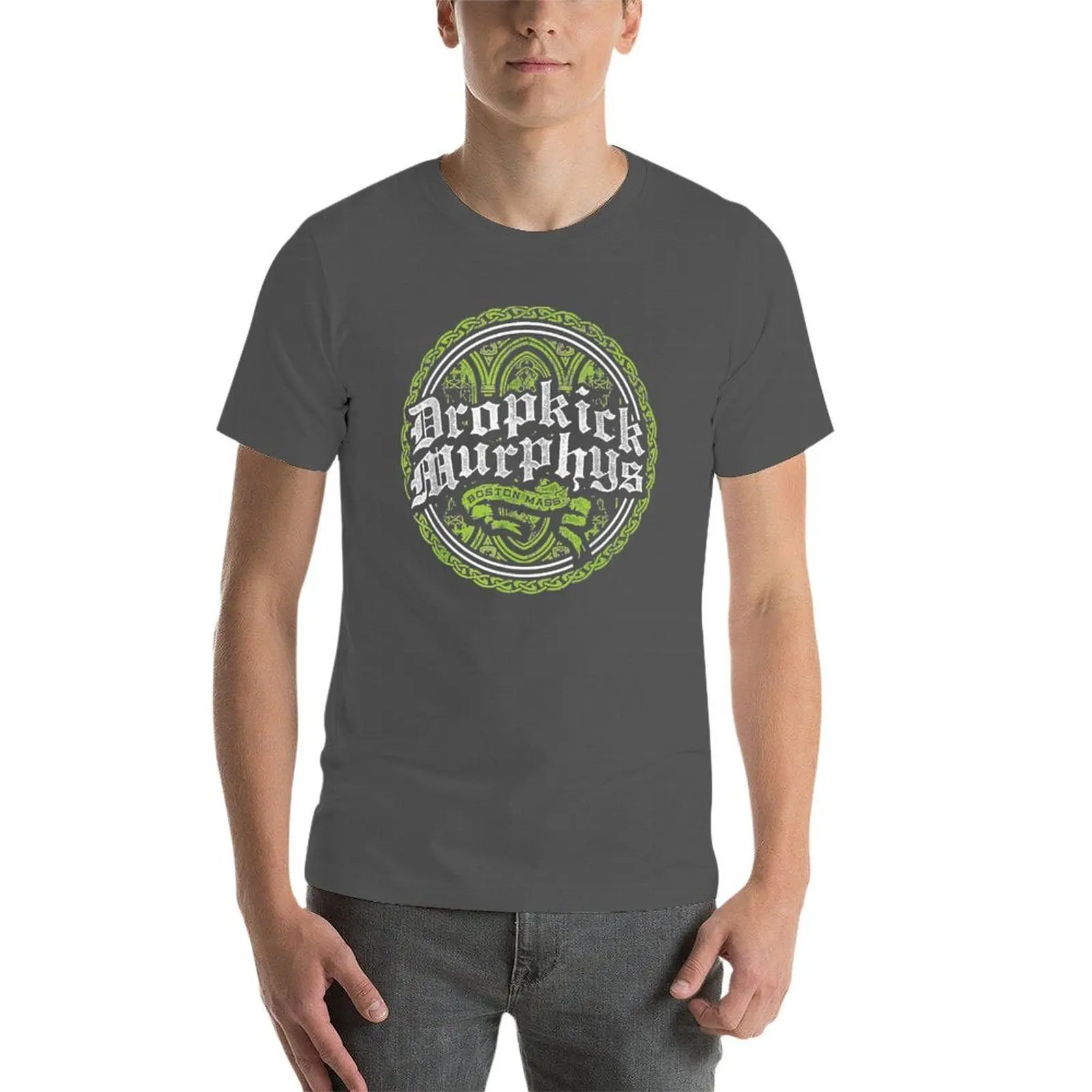الأخضر D.rop.kicks Cos.tume Pa.tric.k's Day الموسيقى تي شيرت تي شيرت مخصص طباعة تي شيرت للرجل الجرافيك تي شيرت كلاسيكي