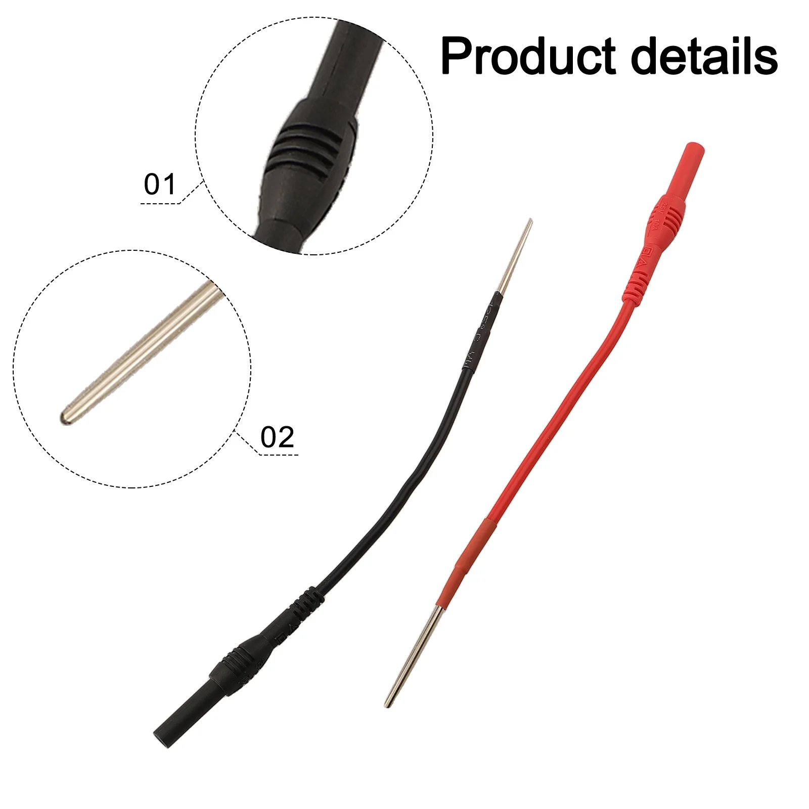 Automotive Testing Test Leads Kit Black Red Commercial Use Reliable Performance Temperature Resistance Easy Testing