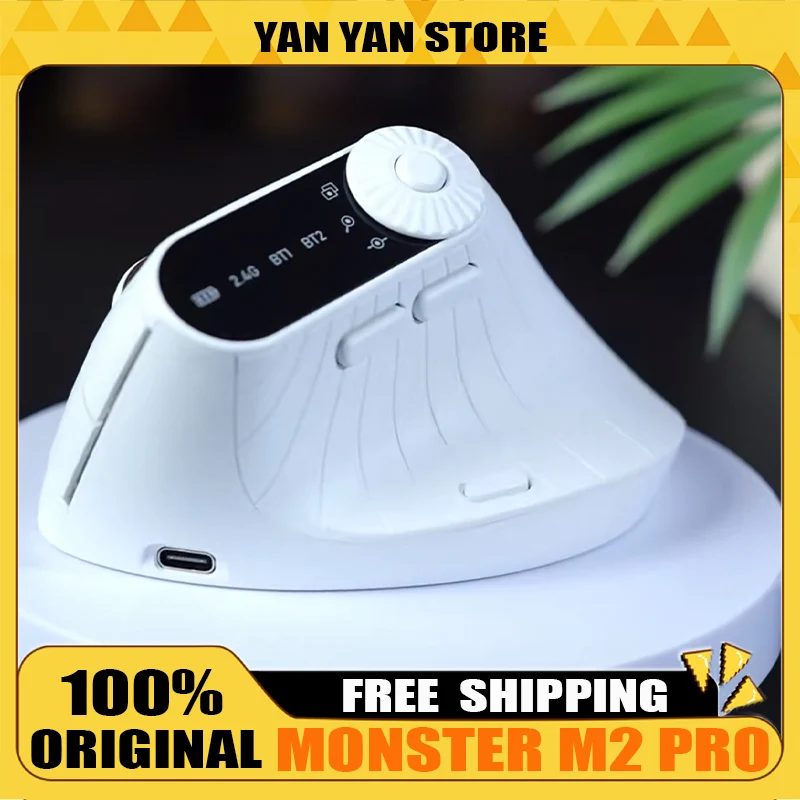 

Monster M2 PRO Wireless Gaming Mouse Rechargeable Dual Mode Lightweight Custom & Comfortable Ergonomic Vertical Vertical Mouse