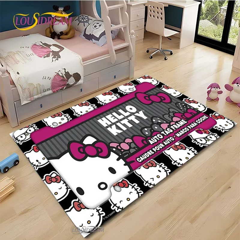 Hello Kitty kawaii Cartoon Anime Carpet for Living Room Bedroom Rug Kitchen Door Kids Un-slip Floor Mat Alfombra Birthday gift