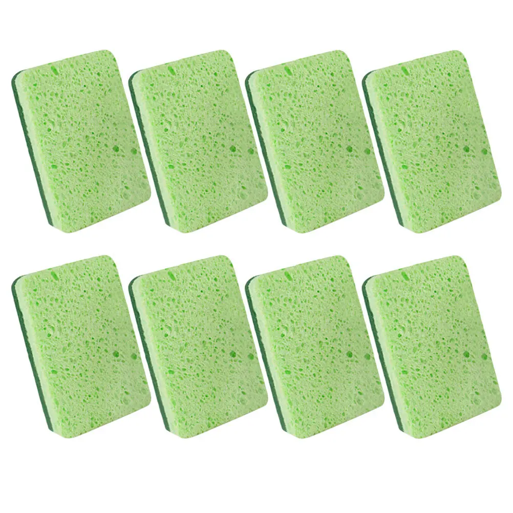 

8Pcs Wood Pulp Dish Washing Sponges Reusable Heavy Duty Scrub Sponge Kitchen Cleaning Household Dish Cleaner Oils Stains Removal