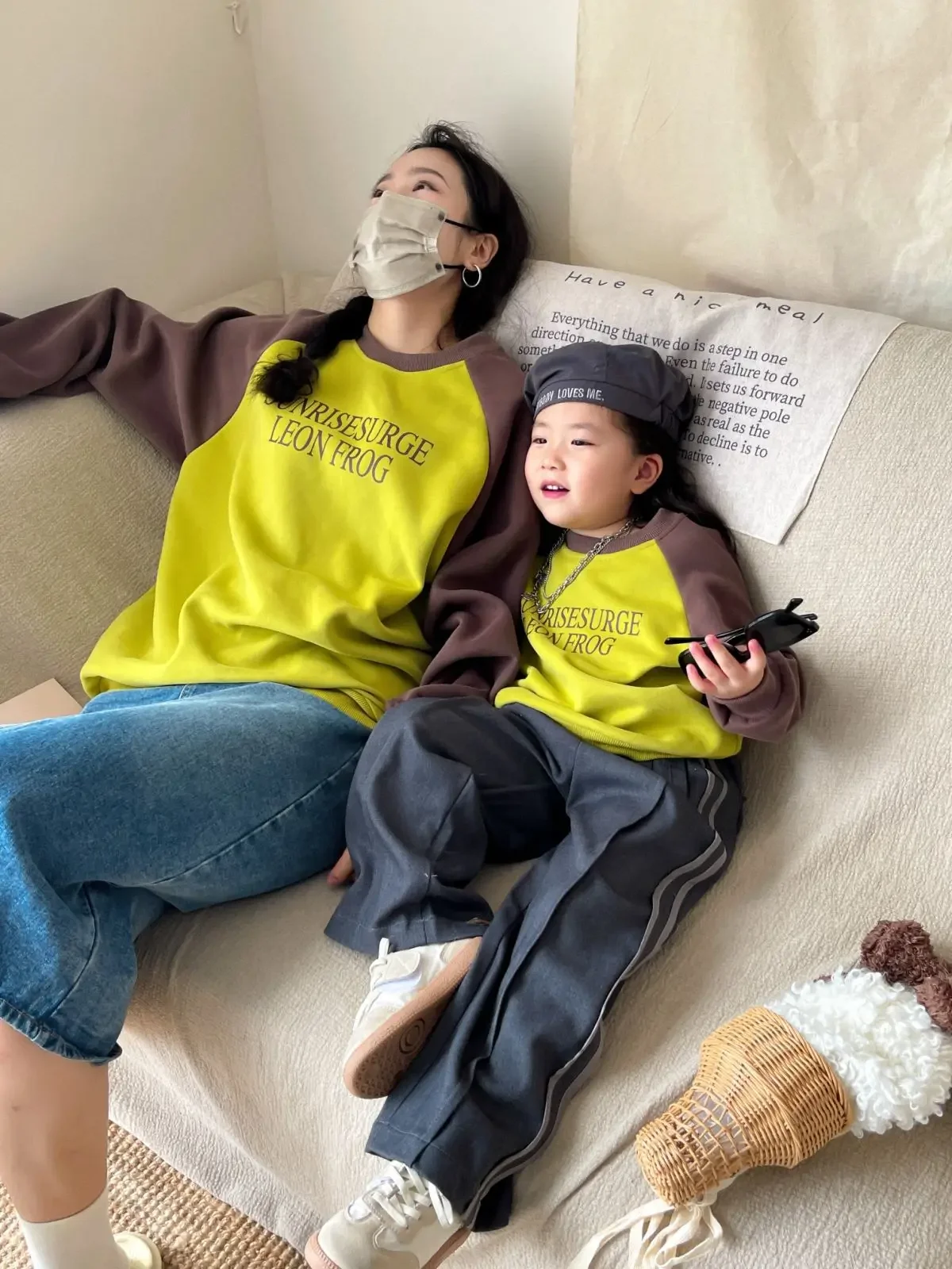 Family Matching Outfits Autumn 2023 Family Look Mother Kids Tops Mommy And Me Clothes Mother Daughter Sweatshirt Mom Son Hoodies