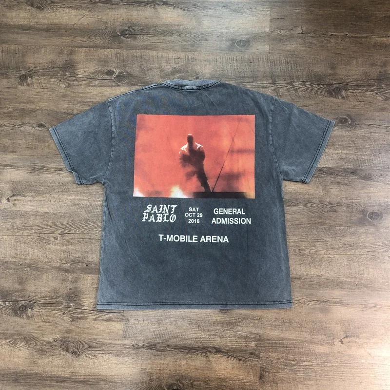 

SAINT OF MICHAEL KANYE WEST Best Quality Streetwear Vintage Clothing Tops Summer Tee Loose Oversized 100%Cotton T Shirt Men