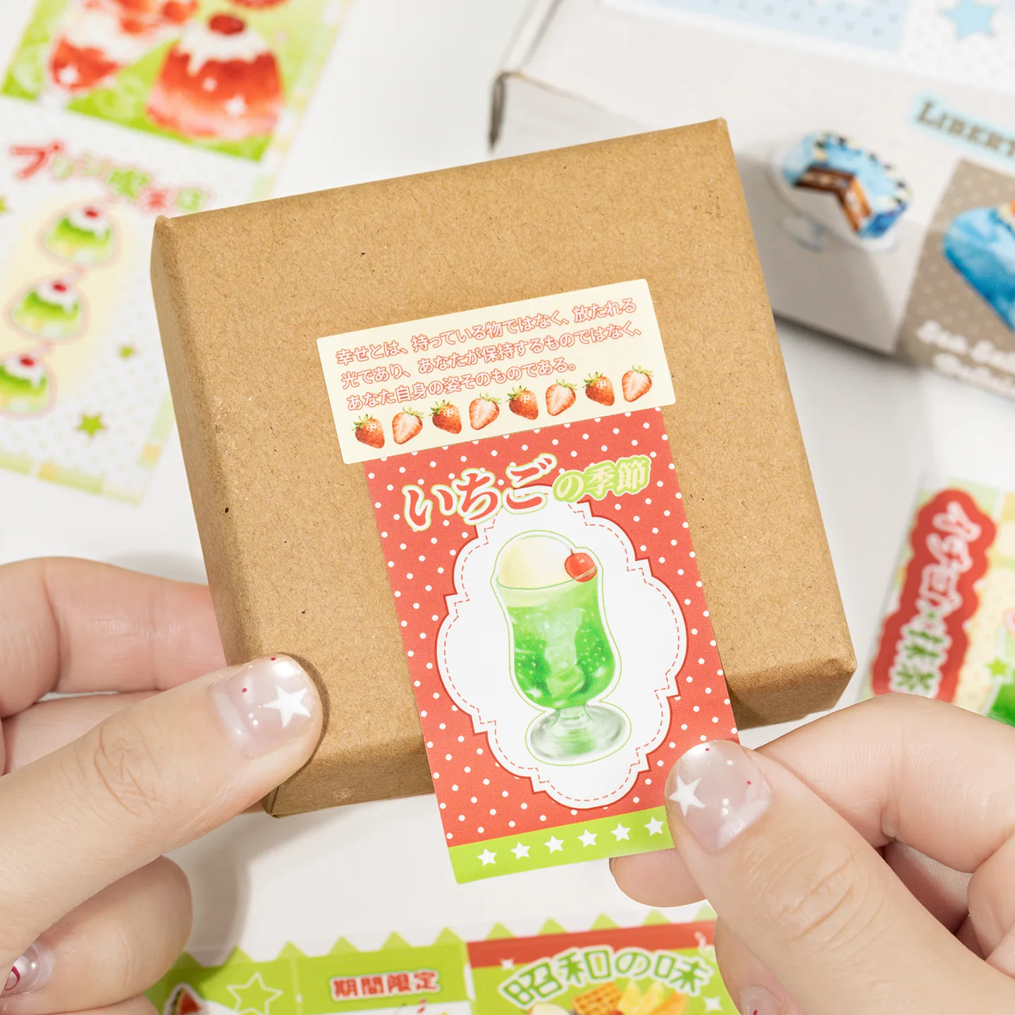 

20pcs/1lot Kawaii Scrapbook Stickers Sweet Moment Junk Journal Gold Planner Stationery Sticker Decorative