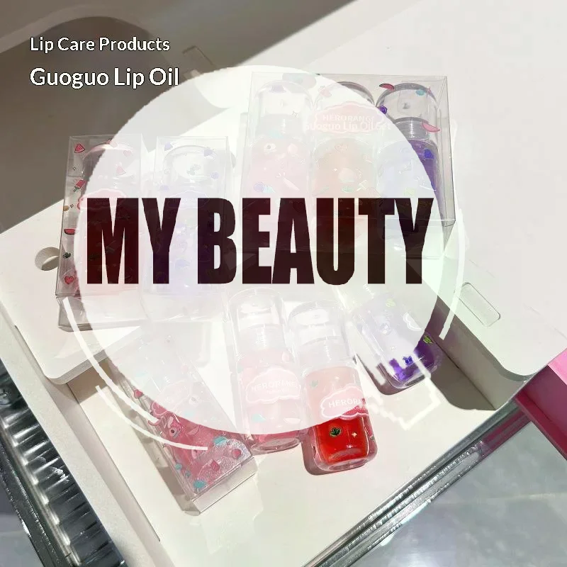 HERORANGE 1/3 個フルーツ風味のリップオイル保湿リップクリームリップグロスリッププライマーリップケアメイクアップ