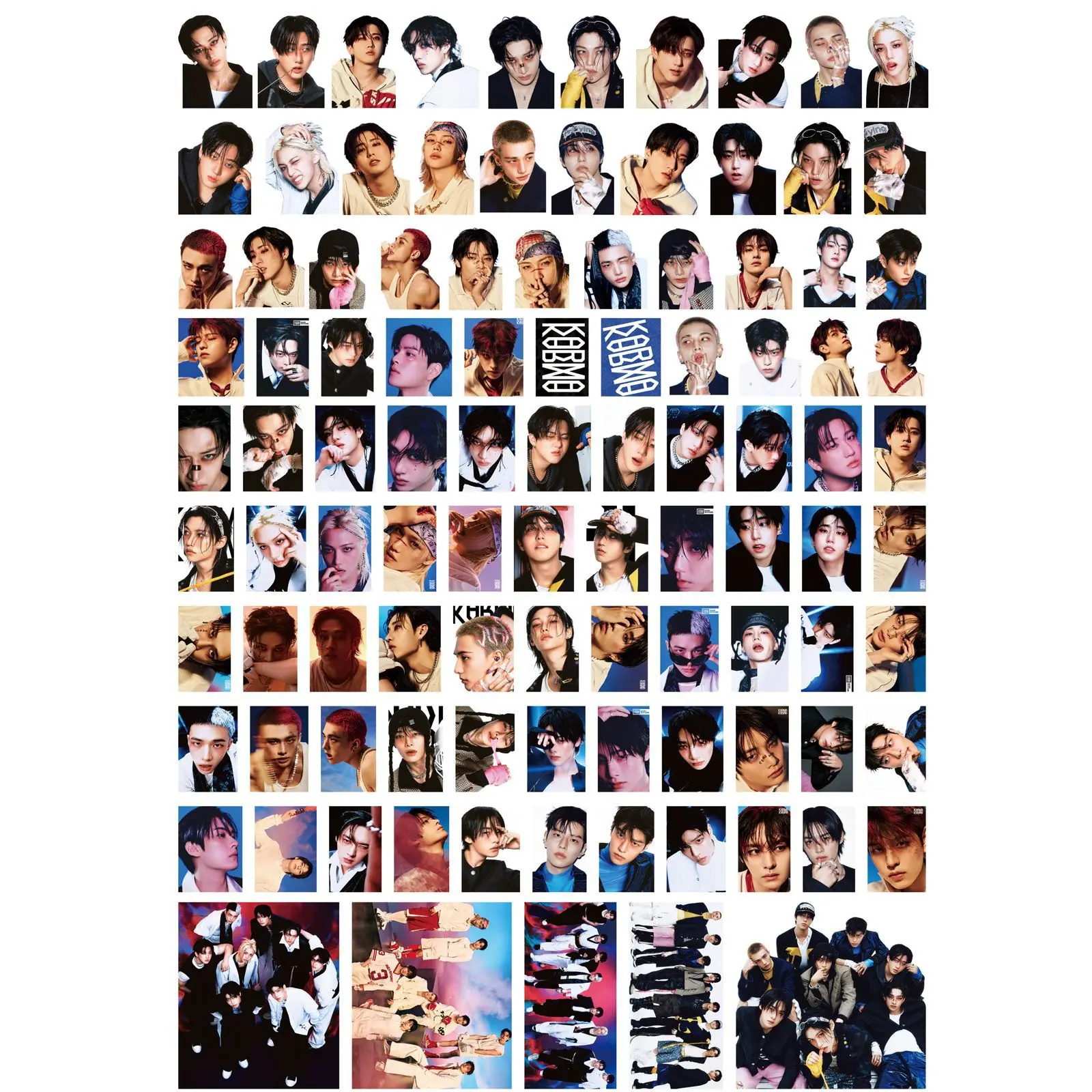 K-pop menino grupo 95 álbuns adesivos combinando, mercadorias de celebridades, adesivos de scrapbook, adesivos criativos para mala de viagem