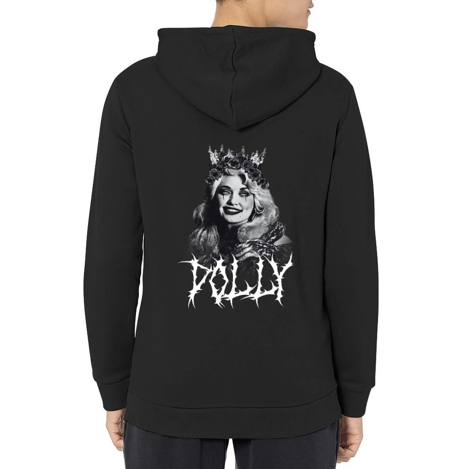 

Dolly Parton Black Metal Hoodie autumn clothes graphic t shirts men men's sweat-shirt set men's clothing men's hoodies