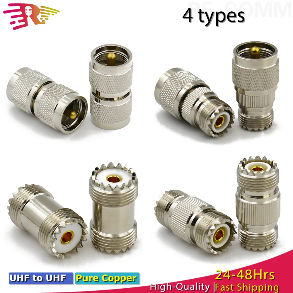 

UHF to UHF Male Female Straight Connector SO239 PL259 Connector Double Coupler Female Connector Plug Adapter