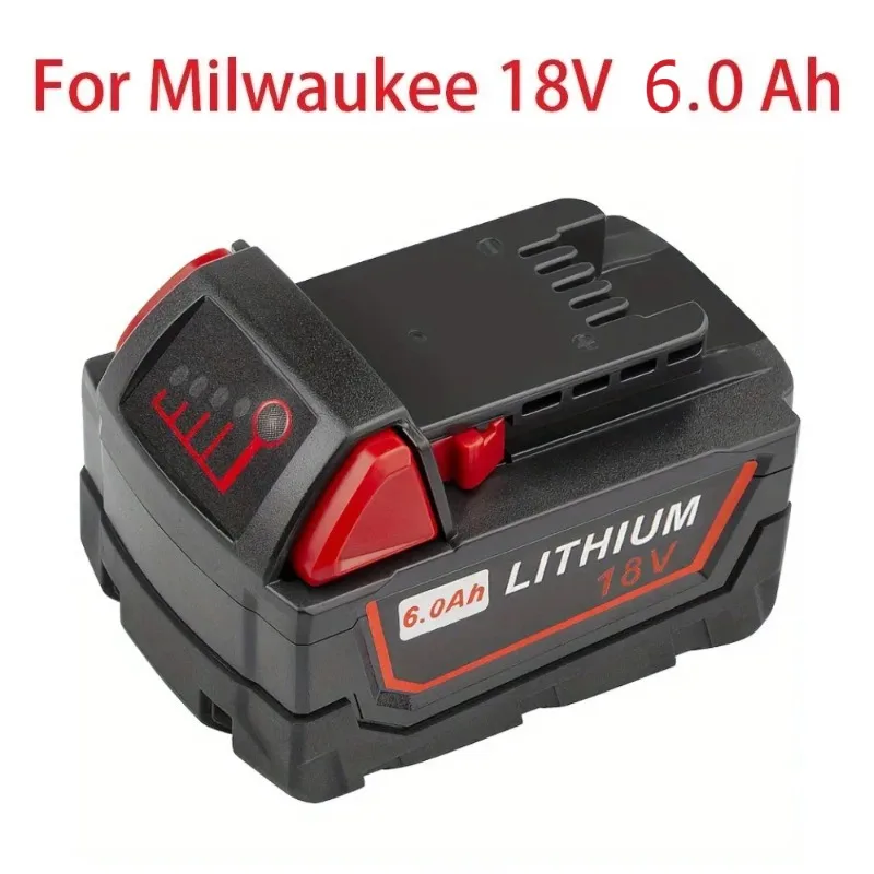 

18V 6.0Ah for Milwaukee M18 Power Tool Battery for Milwaukee 48-11-1860 48-11-1850 48-11-1840 Tool Battery 1 Pack/2 Pack