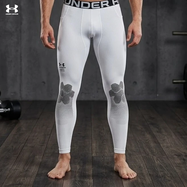 Authentic Under Armour HeatGear Print Pocket Leggings, Quick Dry Elastic Breathable Tights for Running Basketball Gym view 4