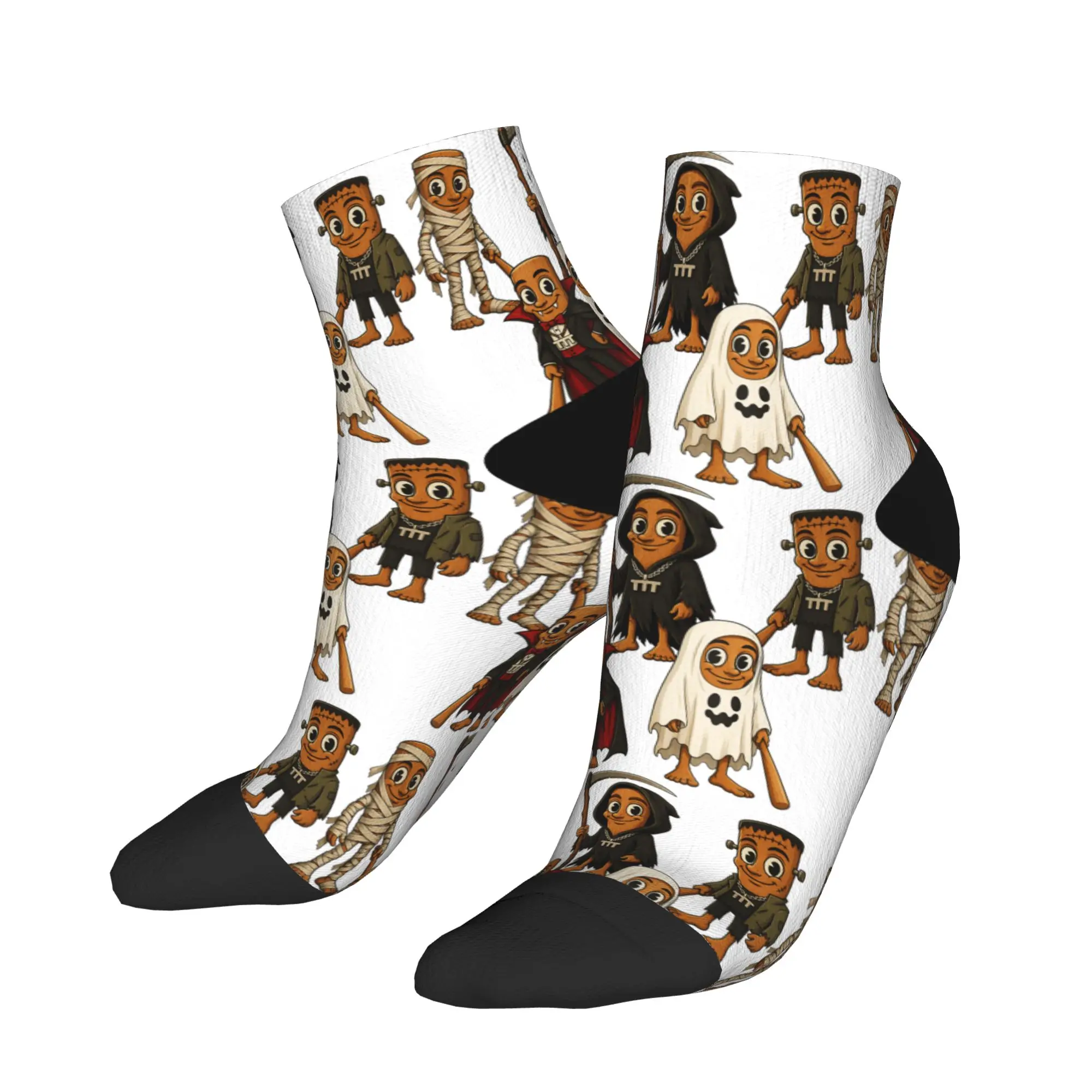 Ankle Socks For Men Tung Sahur Halloween Funny Costume Internet Meme Casual Socks Non Skid Breathable Summer Skateboard Sock