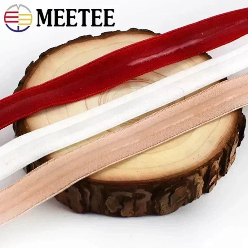 5/10/20M Meetee 8-25mm Elastic Band Transparent Silicone Non-slip Rubber Bands Underwear Bra Stretch Ribbon Sewing Tape