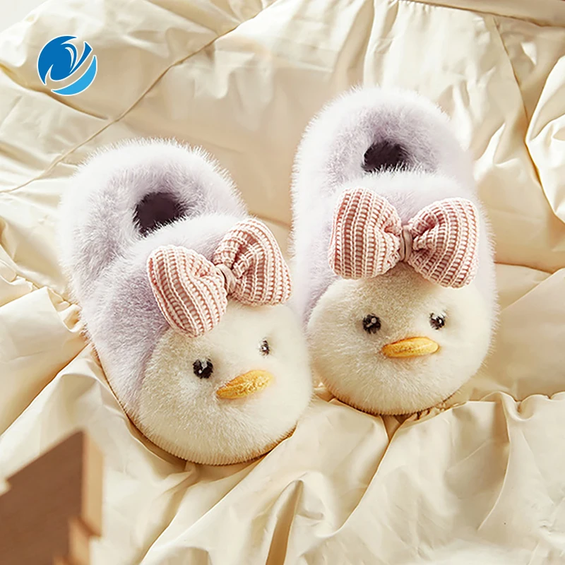 

Mo Dou Girls' Indoor Plush Cotton Shoes Children's Warm Shoes In Autumn And Winter Baby Anti-skid Cotton Shoes At Home