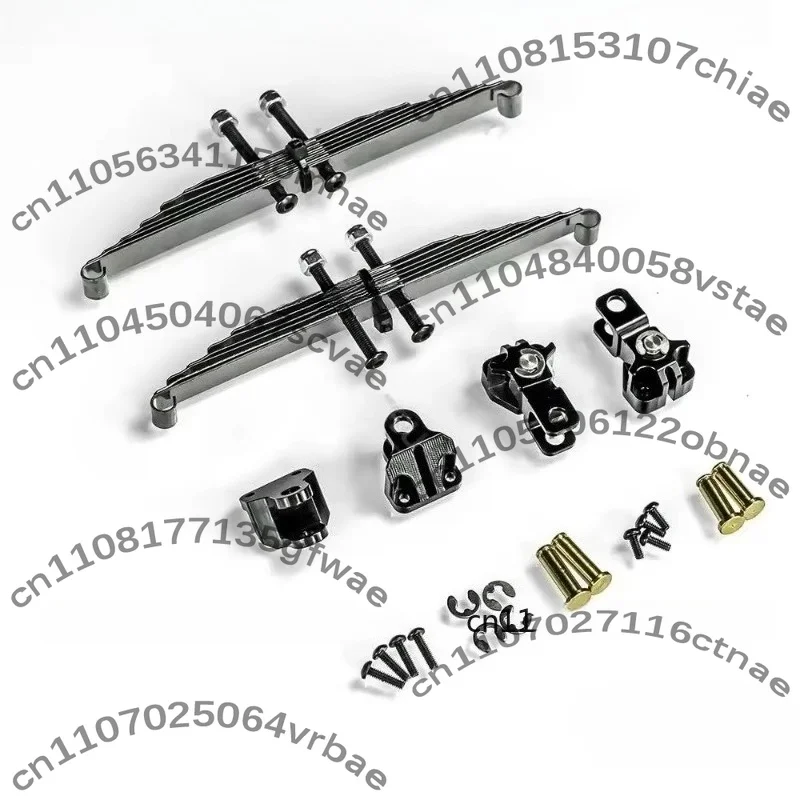 Suitable for 1/14 heavy-duty truck tractor X-8011 simulation straight steel plate power axle front suspension mudhead DIY model