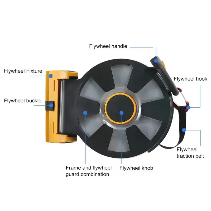 Eccentric Flywheel Training Equipment Wall-mounted Variable Resistance Centrifuge Pully Trainer, Height Adjustable