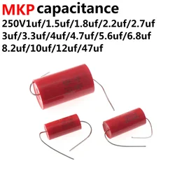 2PCS MKP Audio Capacitor 0.1uF 0.22uF 5.6uF 6.8UF 7.5UF 8.2UF 10uF 22uF 33uF 47uF 100uF 250V