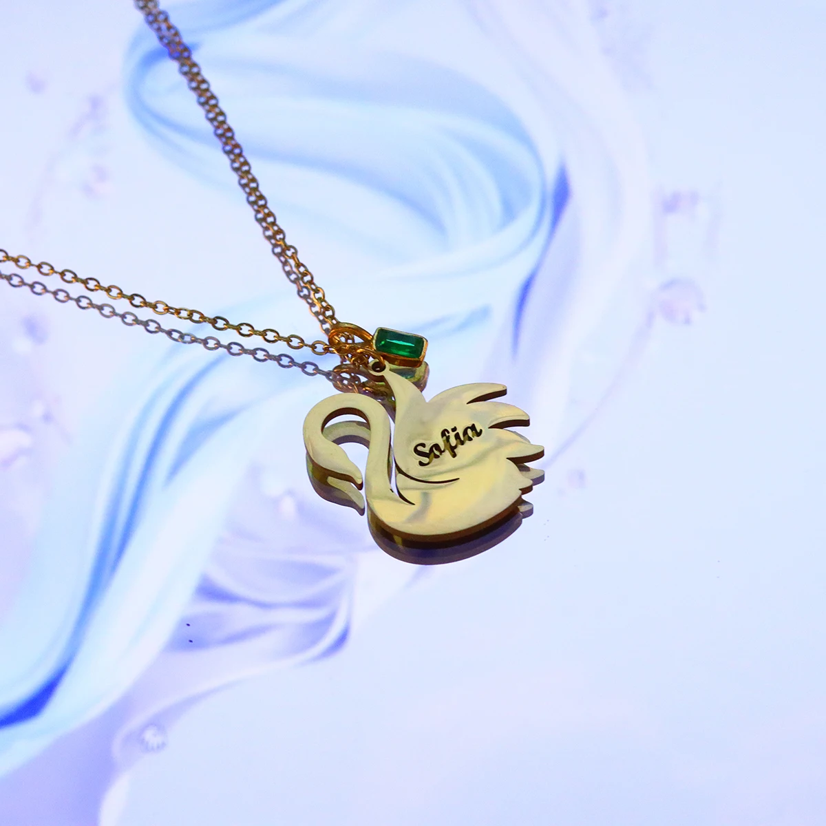 

Ожерелье с подвеской в ​​виде маленького лебедя из нержавеющей стали с именем Чандлер для женщин, летняя изысканная цепочка на ключицу, ювелирные изделия, подарки