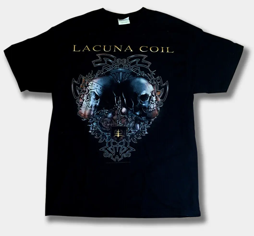 LACUNA COIL - VINTAGE 2008 GENERIC BAND LOGO CONCERT TOUR T-SHIRT / SZ. L