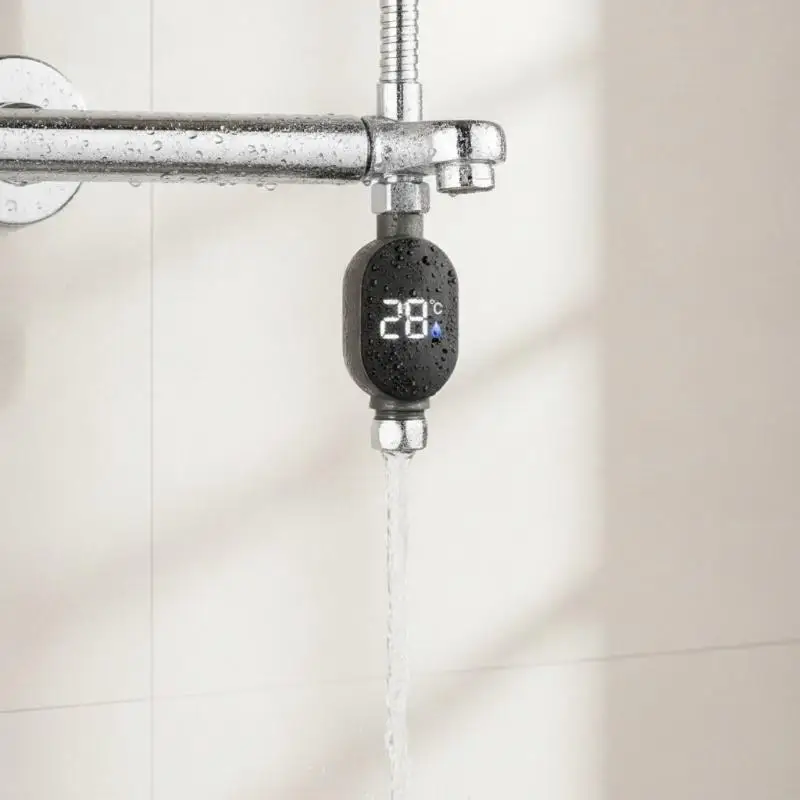 Shower Temperature Monitor Anti-scald Reminder LED Display Faucet Water Thermometer for Baby Care