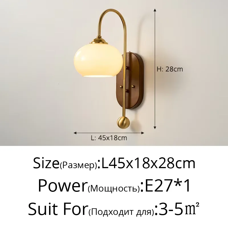 Lomin Retro Wandlamp Luxe vintage Glazen Wandlamp Woonkamer Achtergrond trap Hal Antieke Slaapkamer Nachtkastje blaker