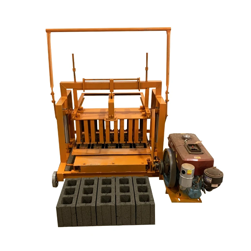 مصنع الديزل آلة صنع الطوب المجوف الصغيرة الرمال الخام المحمول آلة تصنيع الطوب الصغيرة #4