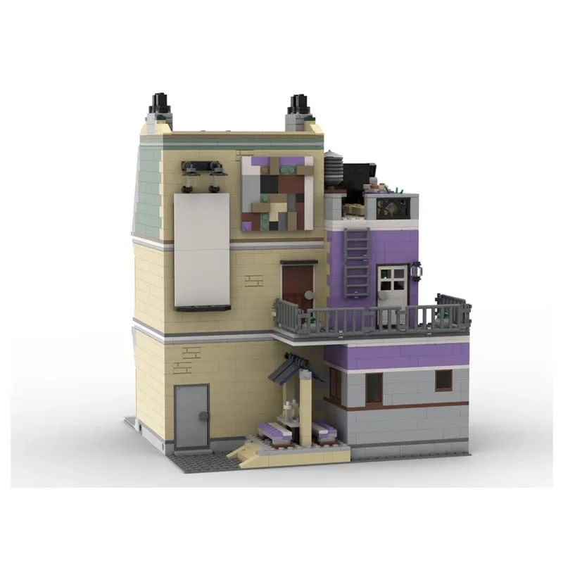 

MOC-72506 City Street View, строительные блоки, модель 2444, деталиMOC, креативные строительные блоки для мальчиков и детей на день рождения, игрушки, подарки