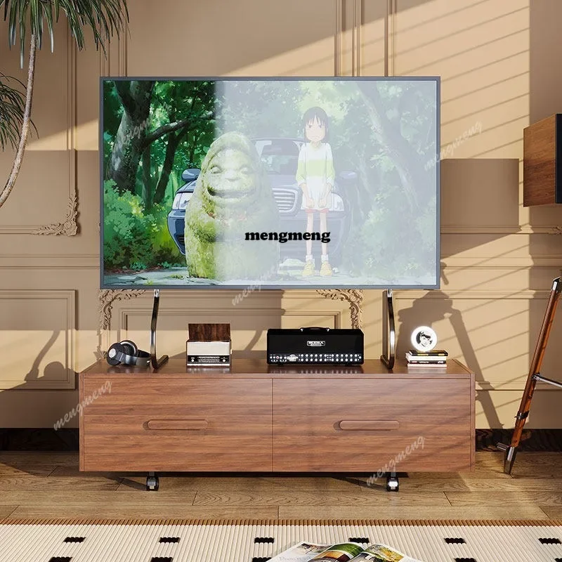 R134 Medieval removable TV cabinet Small apartment solid wood multi-layer board Living room storage cabinet TV bracket